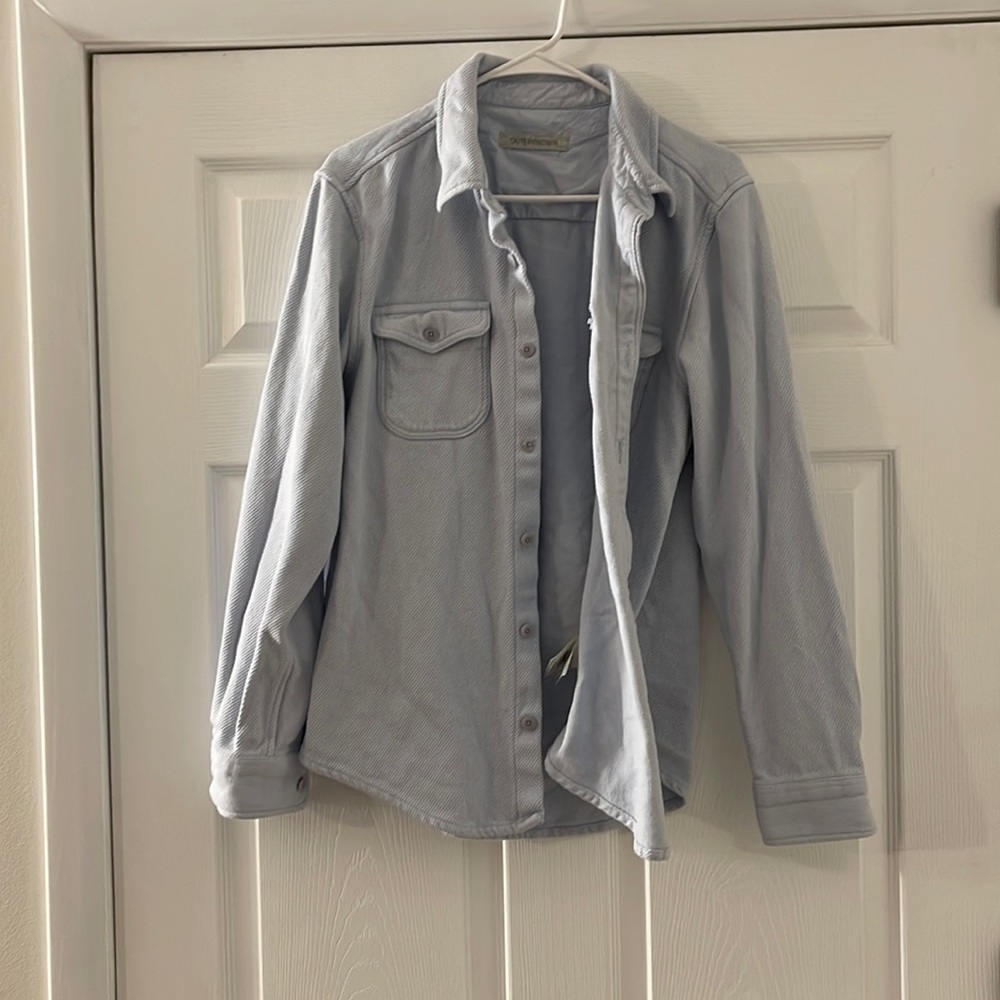Outerknown Chroma Blanket Shirt in Heather Blue-Men’s M